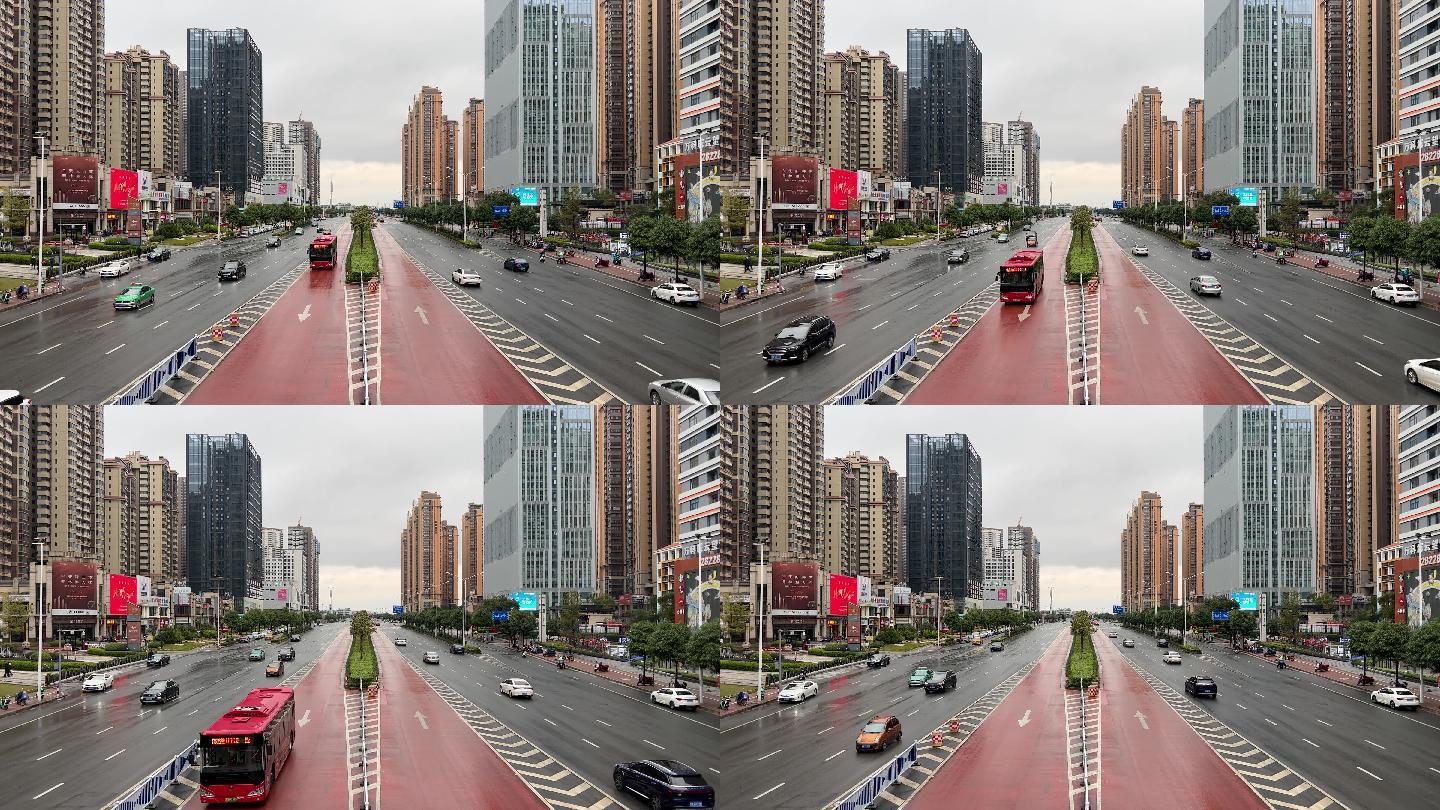 广西南宁青秀区长虹路BRT专用车道