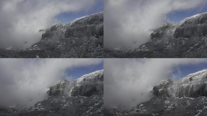 雪山云雾航拍