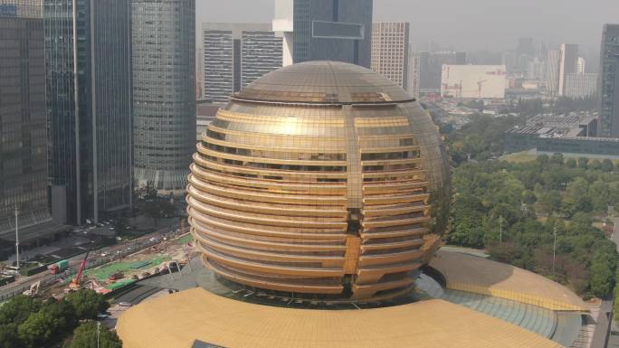 航拍杭州国际会议中心