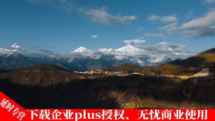 8k延时藏族神山梅里雪山卡瓦格博峰光影