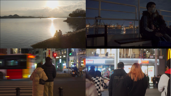 情侣背影 情人节（4组）4K素材