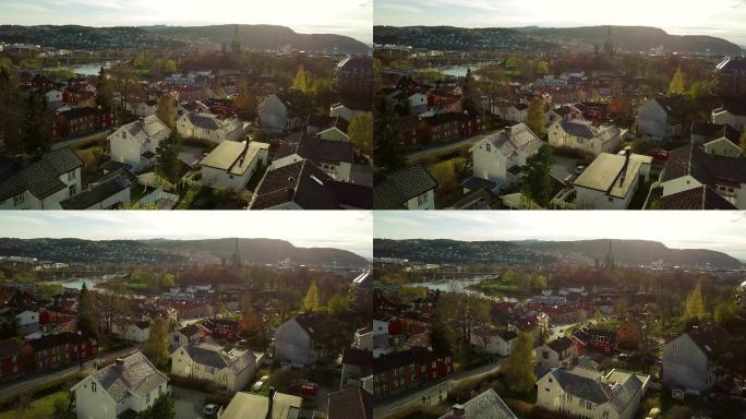 挪威特隆赫姆市鸟瞰图