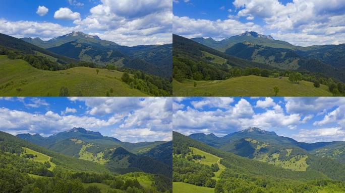 群山的延时视频生态环境流云航拍山脉高山