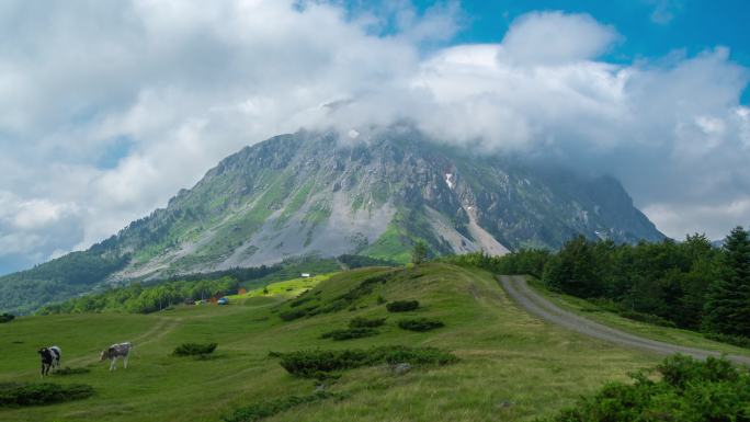 瑞士美丽的阿尔卑斯山风景