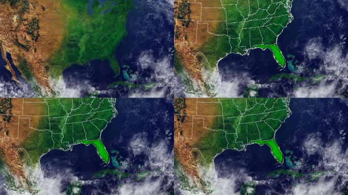 佛罗里达地图国外外国范围区域区位卫星定位