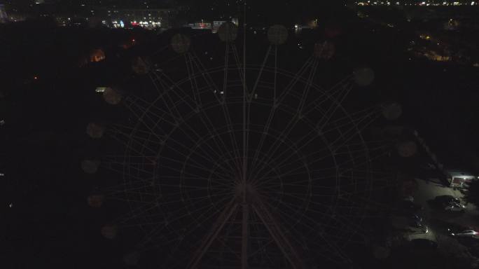 菏泽摩天轮夜景航拍4K60帧LOG原片