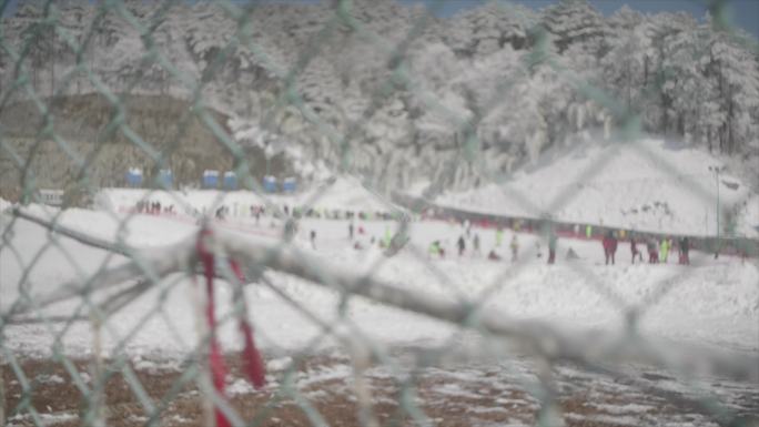 杭州大明山雪景空镜
