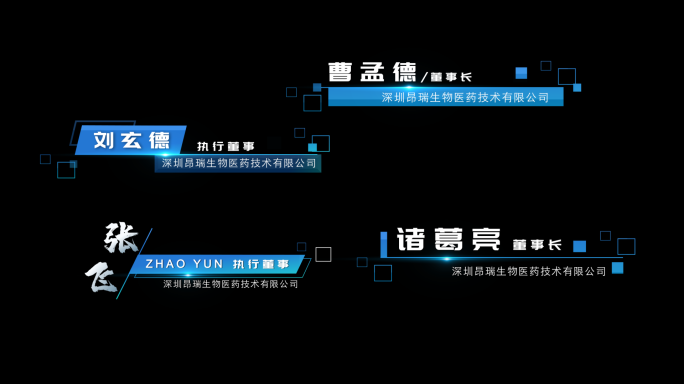 科技简约大气人名条