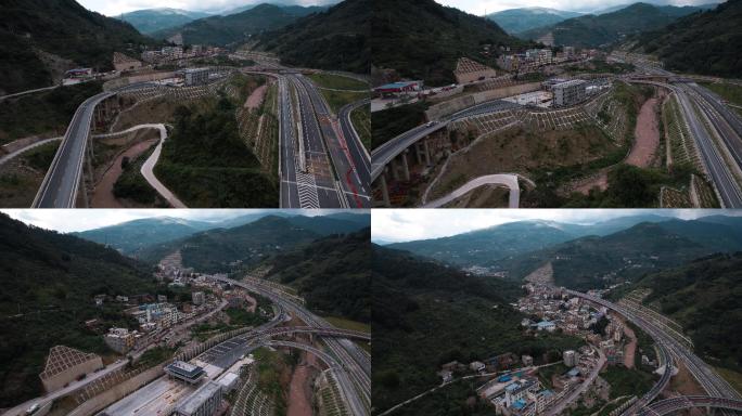 建设中的山区高速公路云南贵州段