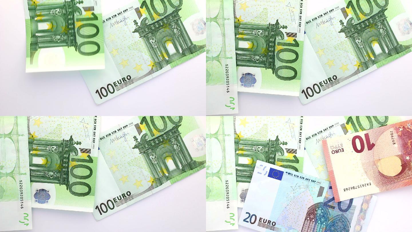 欧元纸币金融金钱纸钱