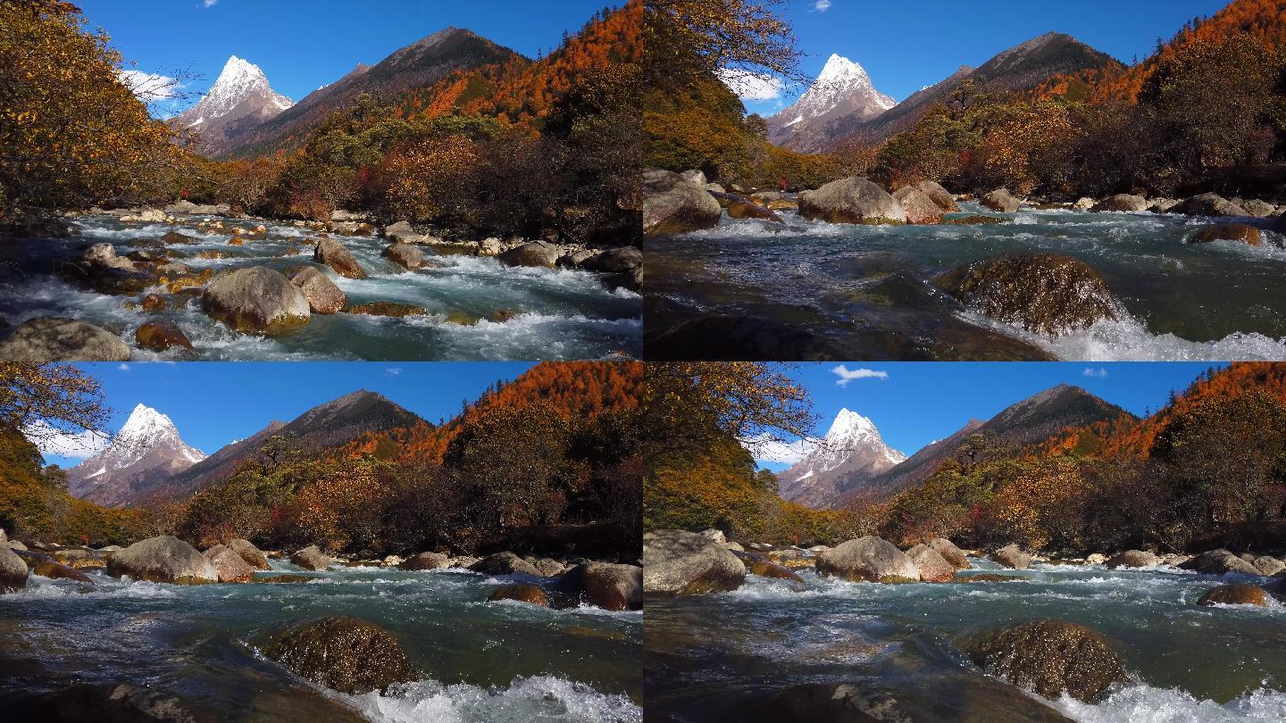 西藏林芝念青唐古拉山溪流