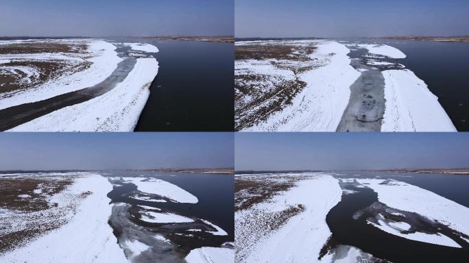 冬季河套平原冰雪黄河-13