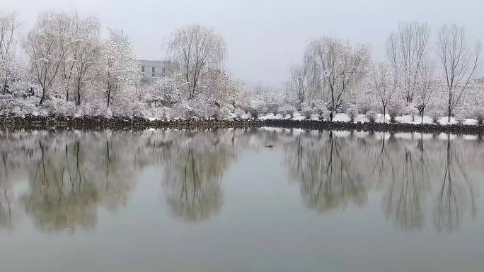 兰州理工大学雪景宜海航拍S