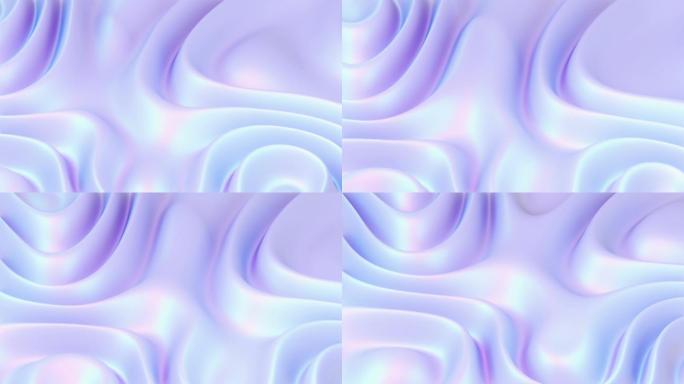 3D抽象波浪光滑丝绸