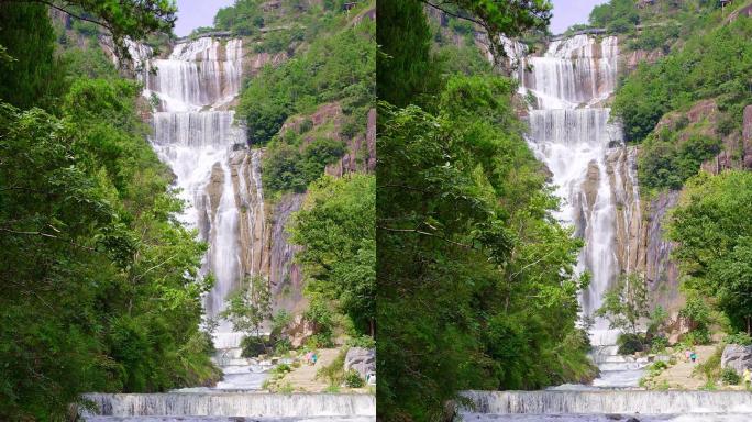 天台著名景点天台山大瀑布风景区自然景观