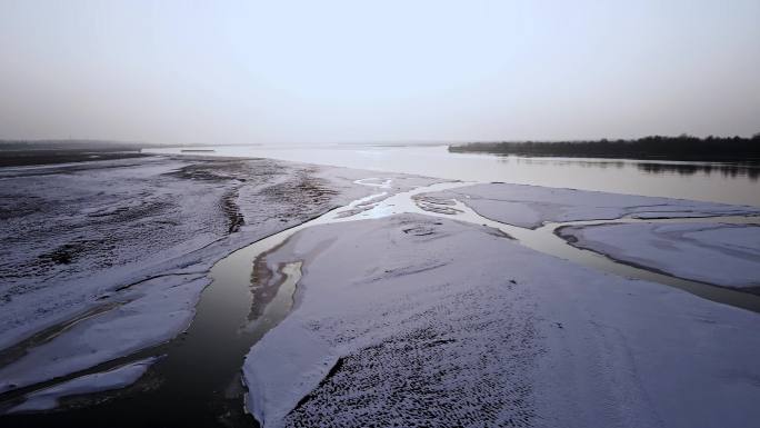 冬季河套平原冰雪黄河-11