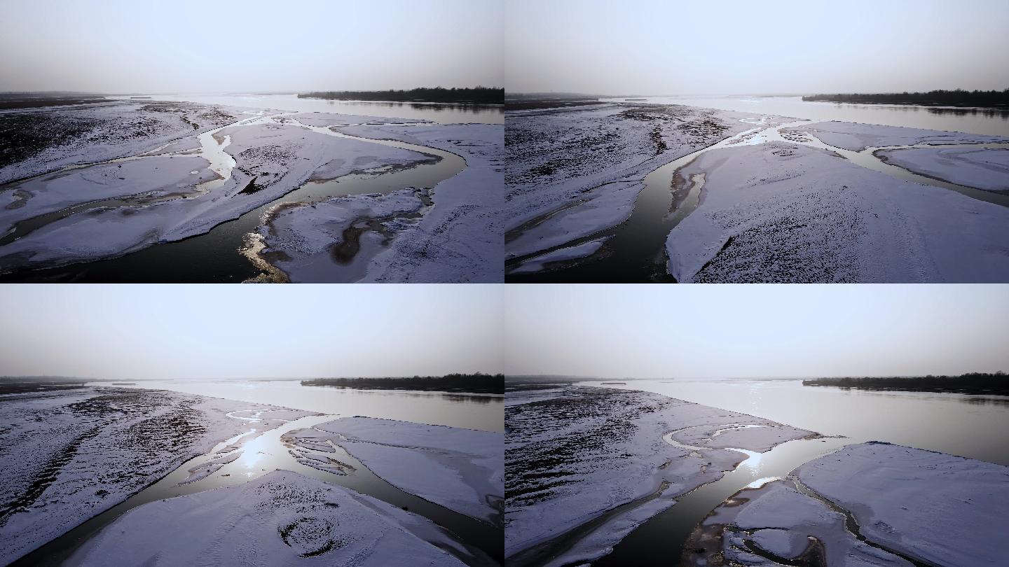 冬季河套平原冰雪黄河-11