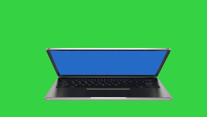 笔记本电脑笔记本屏幕抠像绿幕素材办公电脑