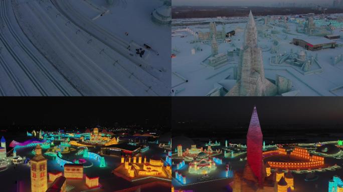 4K哈尔滨冰雪大世界航拍集锦