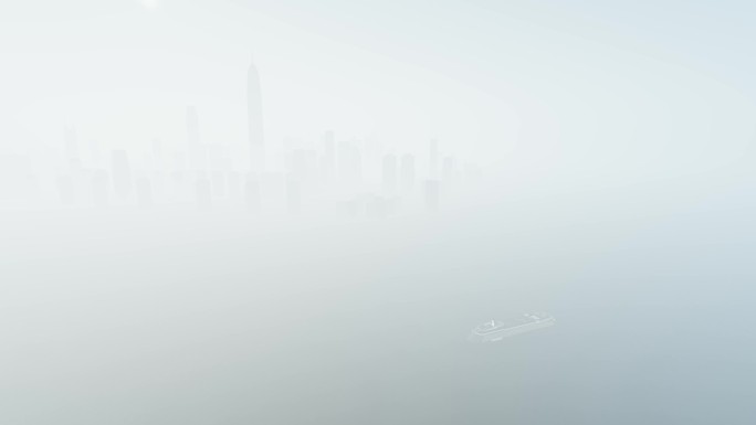 飞机轮船驶过深圳CBD高楼