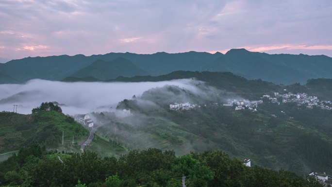 4k 安徽省黄山市歙县云海 坡山