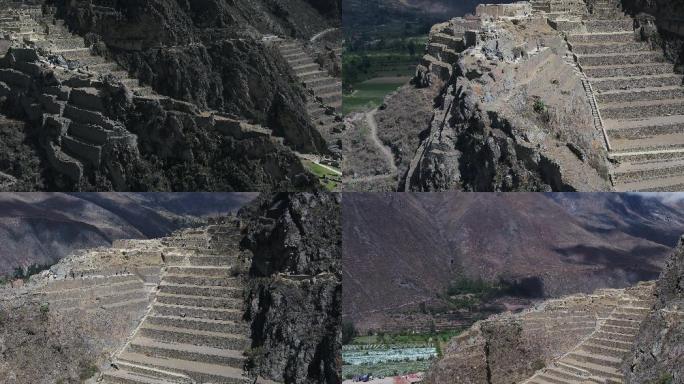 秘鲁 神庙遗址 文明遗迹 4k航拍 风景