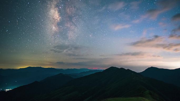 4K安徽 黄山银河 天文摄影 宇宙探索