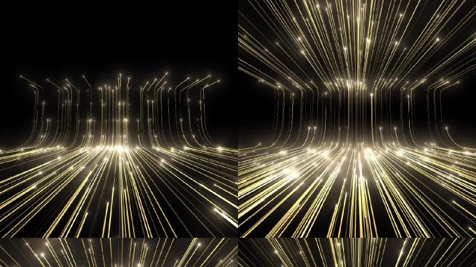 4K金色粒子光线