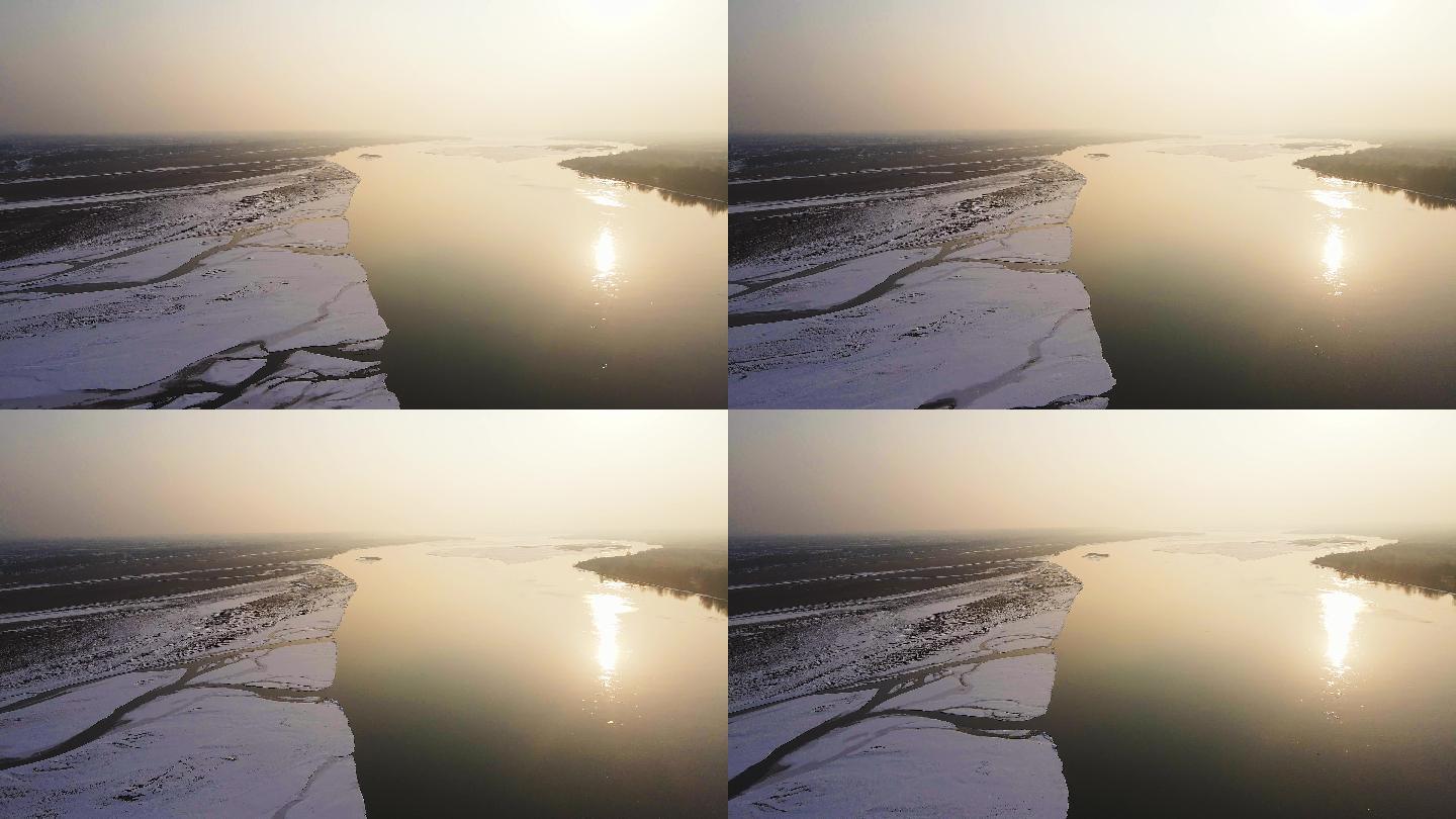 冬季河套平原冰雪黄河-03