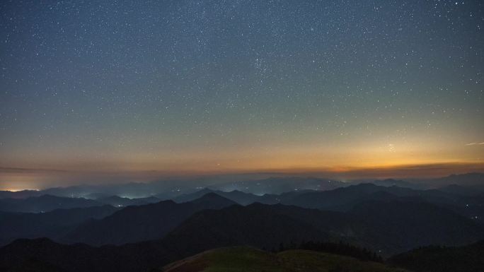 4K  黄山星空 月出 天文摄影宇宙探索