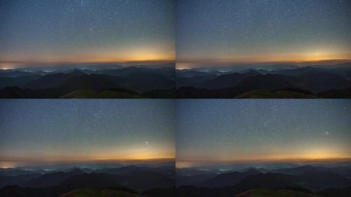 4K  黄山星空 月出 天文摄影宇宙探索