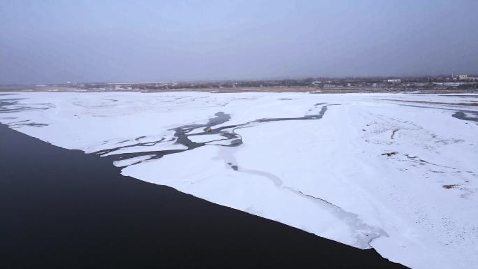 冬季河套平原冰雪黄河-05