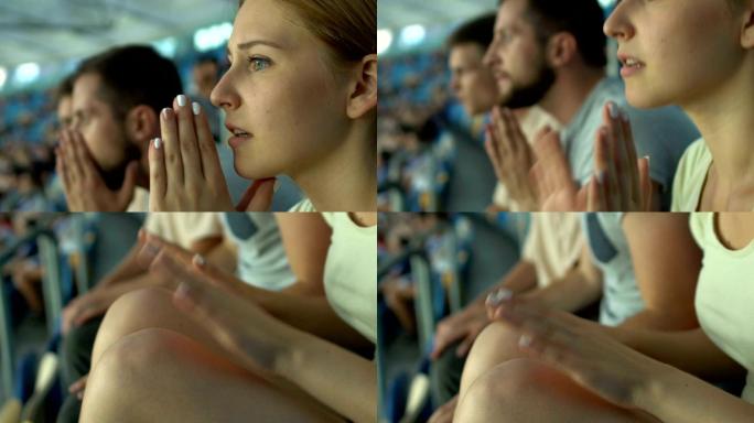 祈祷的女人世界杯足球球迷比赛赛事