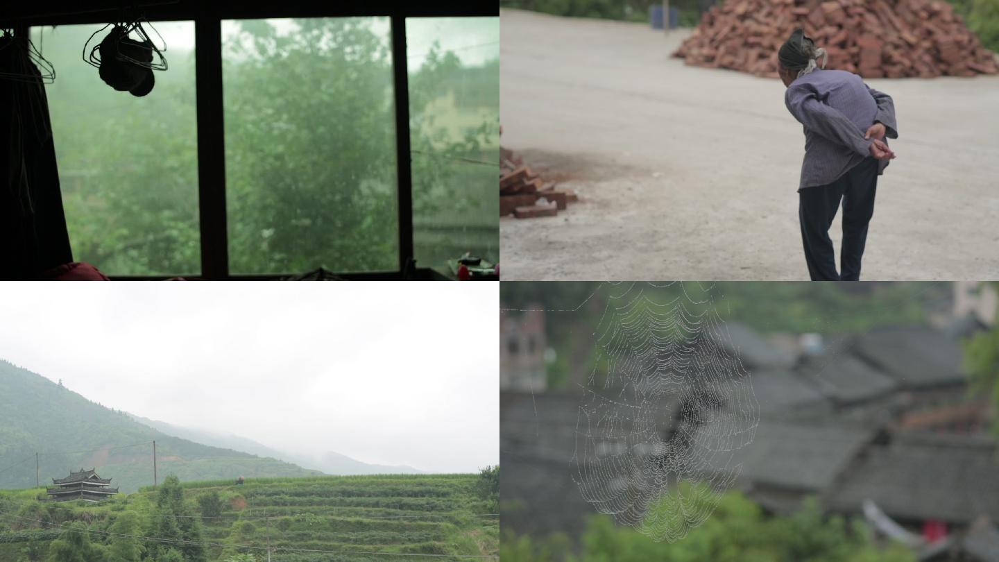 实拍桂林贫困山区乡村生活视频素材