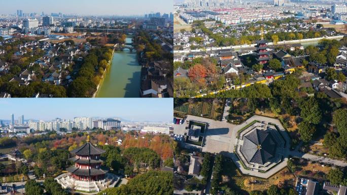 苏州寒山寺航拍