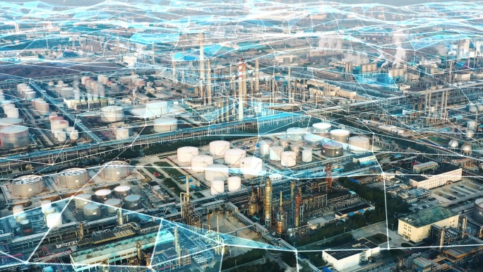 智能工厂概念特效合成工业园区5G网络