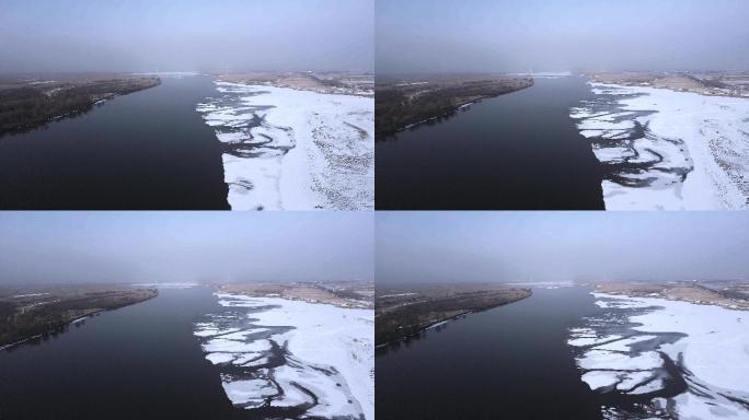 冬季河套平原冰雪黄河-04