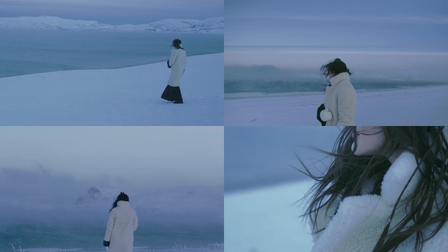 孤独、悲伤、迷茫、 一个人、冬天、雪景