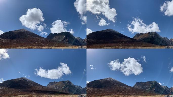 实拍自然风景蓝天白云延时摄影