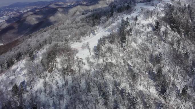 北大湖滑雪场 北大湖度假区航拍 雪景2