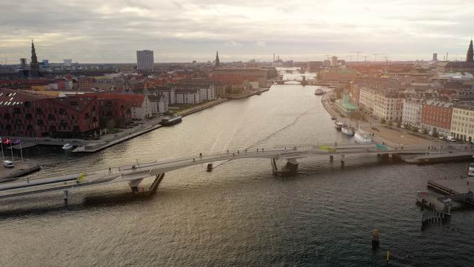 哥本哈根城市景观人群首都城市游客
