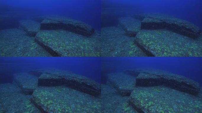 海底里的巨石视频素材