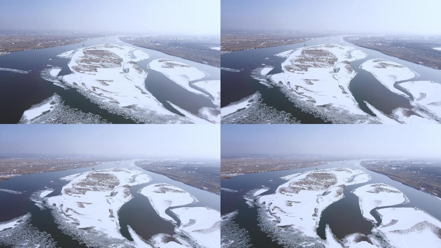 冬季河套平原冰雪黄河-16