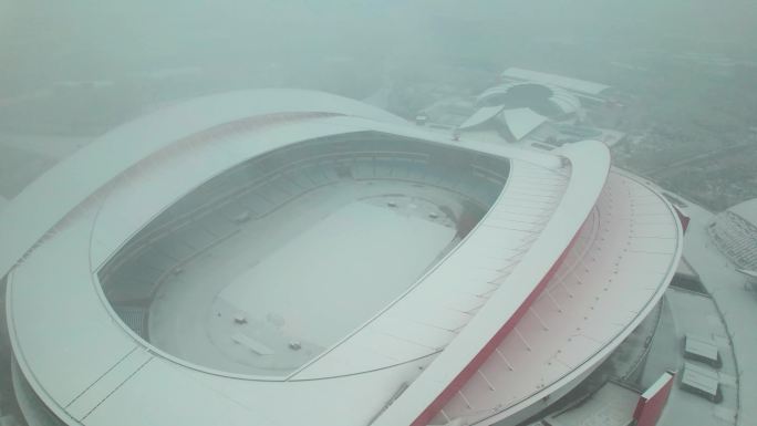 南京奥体中心雪景