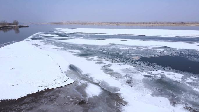 冬季河套平原冰雪黄河-21