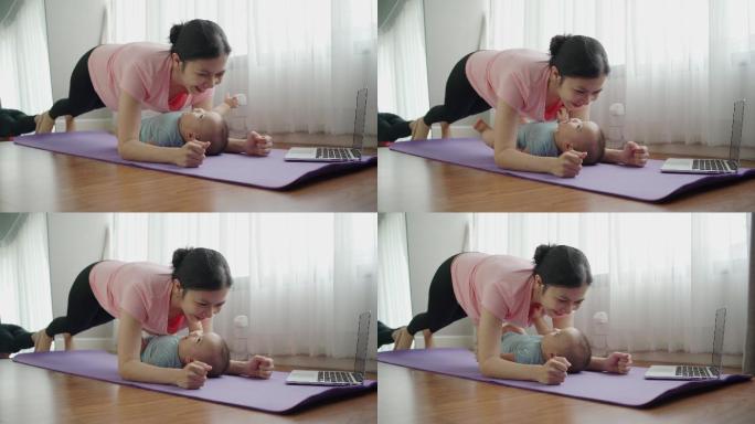 练瑜伽的女人产后锻炼训练生活休闲