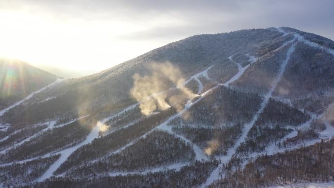 北大湖滑雪场 北大湖度假区 航拍 雪景3