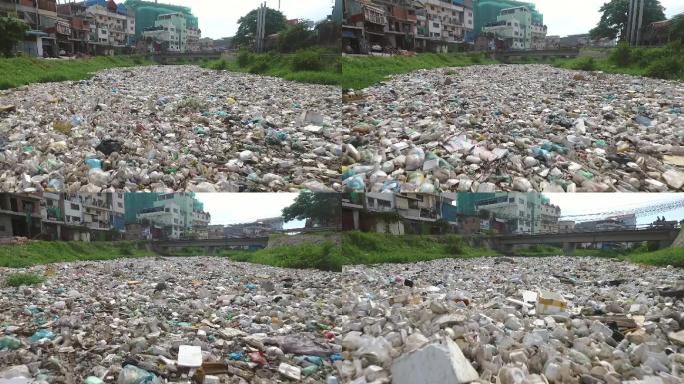 柬埔寨高浓度垃圾河