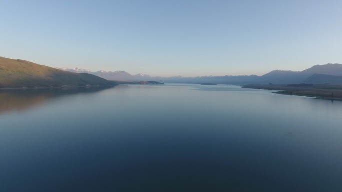 特卡波湖鸟瞰图航拍新西兰旅游城市