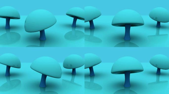 3D蓝蘑菇舞蹈摇摆